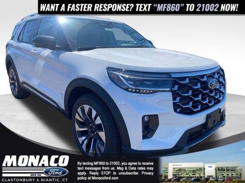 Star White Metallic Tri-Coat 2026 Ford Explorer Platinum