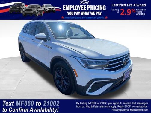 Pure White 2022 Volkswagen Tiguan 2.0T SE