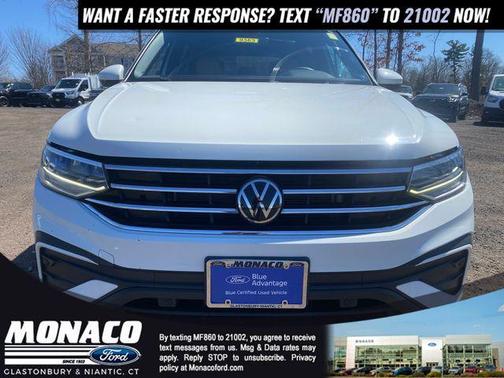 Pure White 2022 Volkswagen Tiguan 2.0T SE