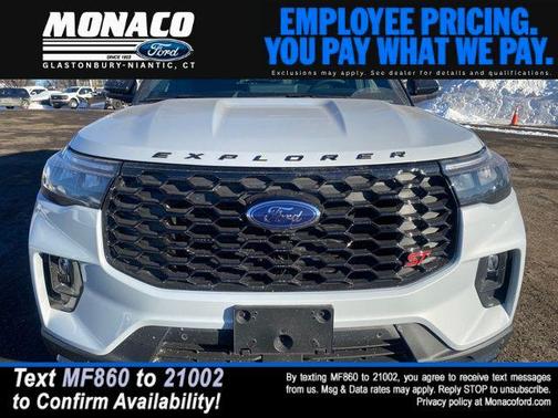 SPACE WHITE METALLIC 2026 Ford Explorer ST
