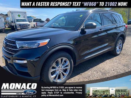 AGATE BLACK METALLIC 2022 Ford Explorer XLT
