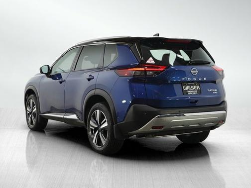 Caspian Blue Metallic/Super Black 2023 Nissan Rogue Platinum