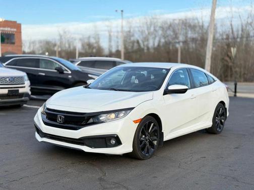 Platinum White Pearl 2019 Honda Civic Sport