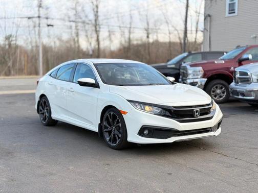 Platinum White Pearl 2019 Honda Civic Sport