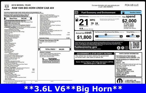 2019 RAM 1500 Big Horn