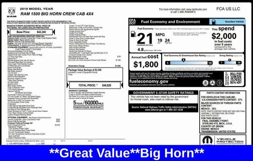 2019 RAM 1500 Big Horn