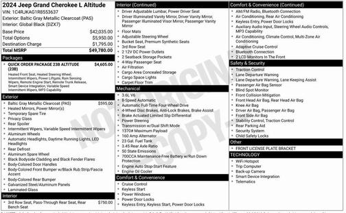 2024 Jeep Grand Cherokee L Altitude