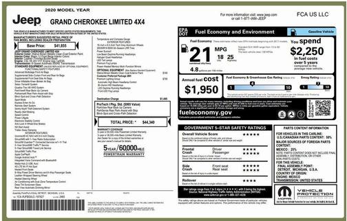 2020 Jeep Grand Cherokee Limited