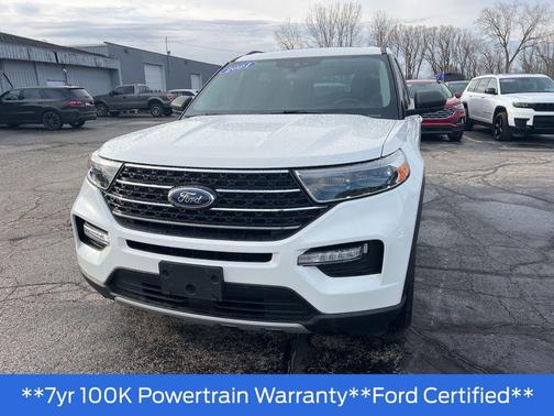 Star White Metallic Tri-Coat 2021 Ford Explorer XLT