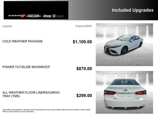 White 2023 Toyota Camry SE