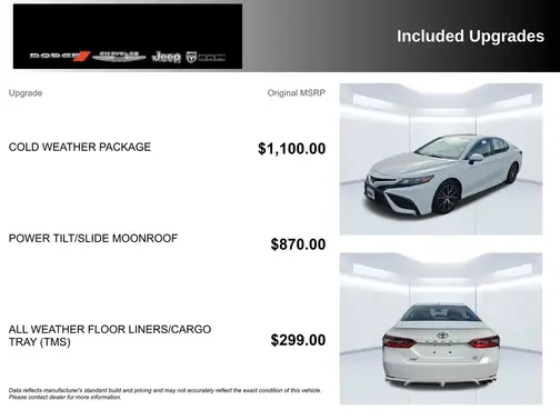 White 2023 Toyota Camry SE
