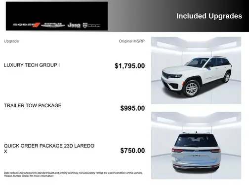 White 2025 Jeep Grand Cherokee Laredo X