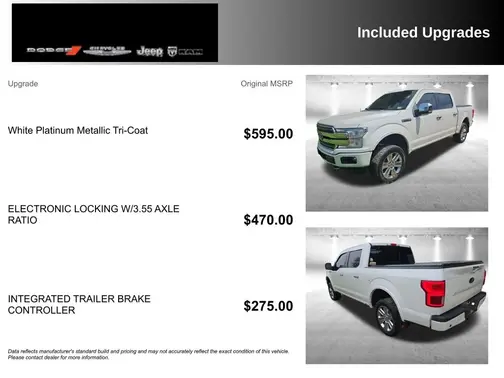 White 2019 Ford F-150 Lariat
