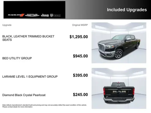 Black 2025 RAM 1500 Laramie