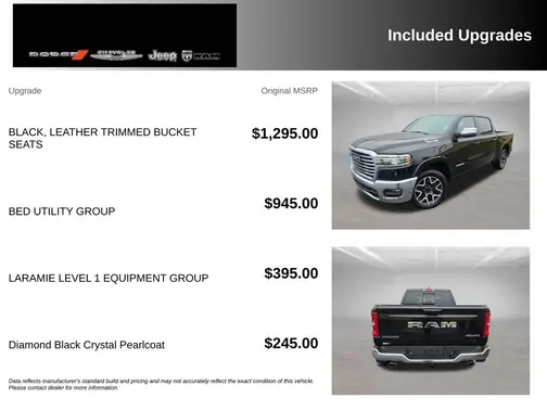 Black 2025 RAM 1500 Laramie