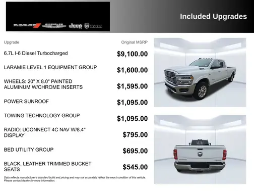 White 2019 RAM 2500 Laramie