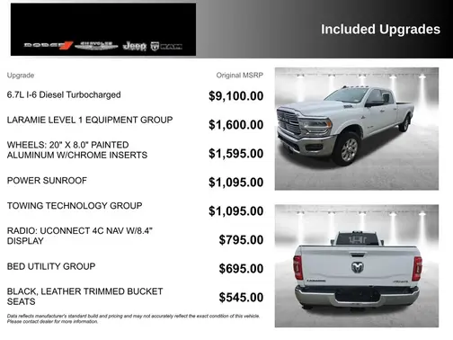 White 2019 RAM 2500 Laramie