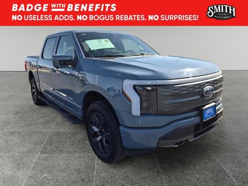 Azure Gray Metallic Tri-Coat 2023 Ford F-150 Lightning LARIAT