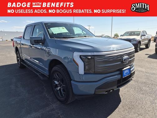 Azure Gray Metallic Tri-Coat 2023 Ford F-150 Lightning LARIAT