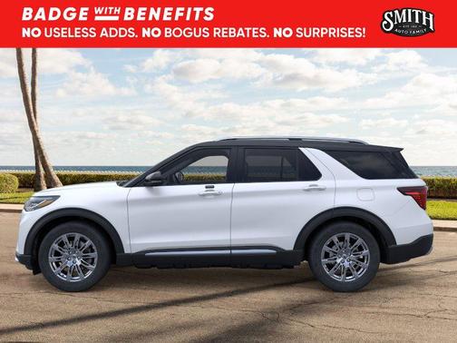 Star White Metallic Tri-Coat 2026 Ford Explorer Platinum
