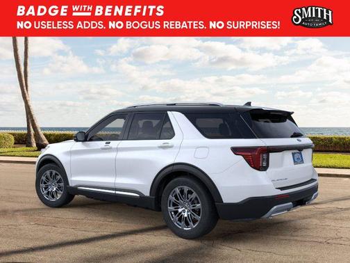 Star White Metallic Tri-Coat 2026 Ford Explorer Platinum