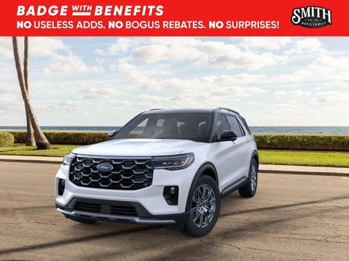 Star White Metallic Tri-Coat 2026 Ford Explorer Platinum