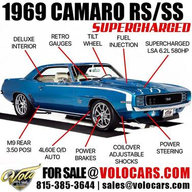 Lemans Blue 1969 Chevrolet Camaro SS