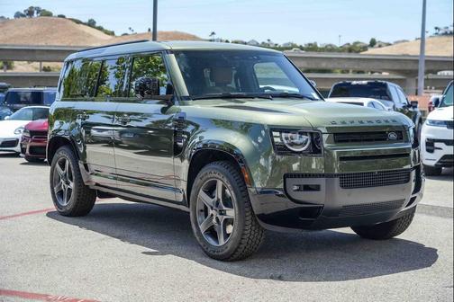 Woolstone Green Metallic 2026 Land Rover Defender P400 X-Dynamic SE