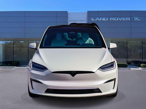 Pearl White Multi-Coat 2023 Tesla Model X Plaid Tri Motor All-Wheel Drive