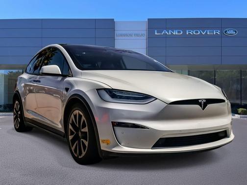Pearl White Multi-Coat 2022 Tesla Model X Plaid Tri Motor All-Wheel Drive