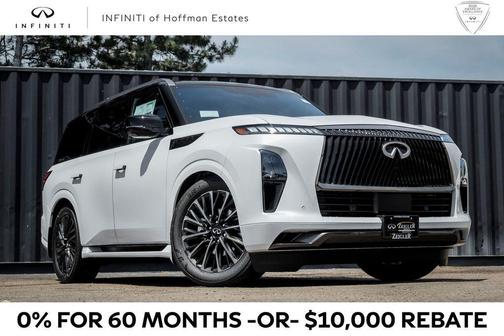 Radiant White/Black Obsidian 2026 INFINITI QX80 AUTOGRAPH AWD