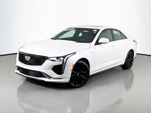 Crystal White Tricoat 2025 Cadillac CT4 Sport RWD