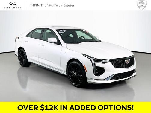 Crystal White Tricoat 2025 Cadillac CT4 Sport RWD