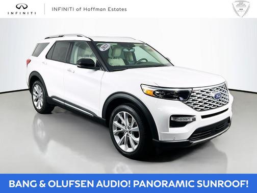 White Metallic 2023 Ford Explorer Platinum