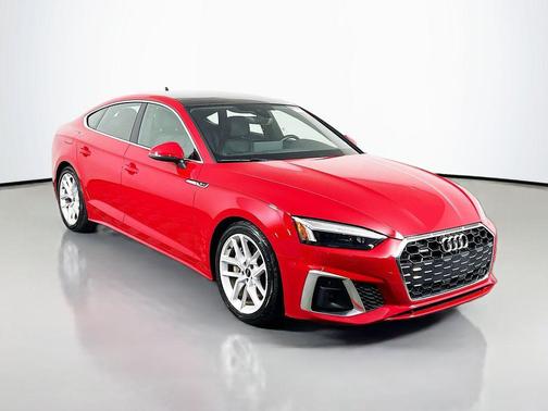Progressive Red Metallic 2024 Audi A5 Sportback 45 S Line Premium Plus