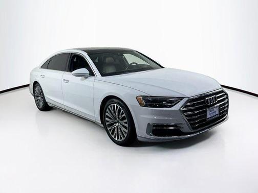 Glacier White Metallic 2021 Audi A8 L 55