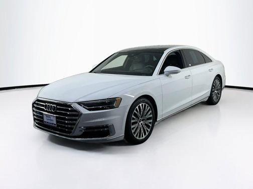 Glacier White Metallic 2021 Audi A8 L 55