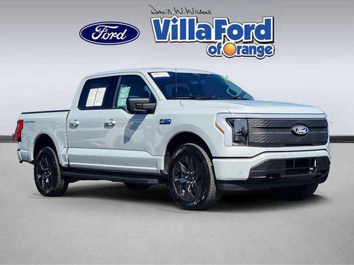 Space White Metallic 2025 Ford F-150 Lightning Flash