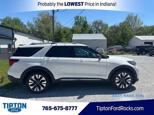White Metallic 2026 Ford Explorer Platinum