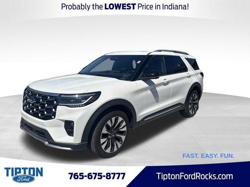 White Metallic 2026 Ford Explorer Platinum
