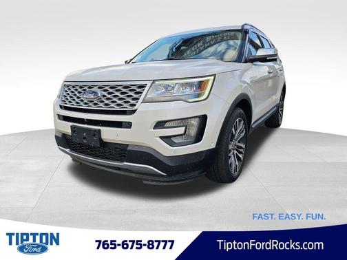 White Platinum Clearcoat Metallic 2017 Ford Explorer Platinum
