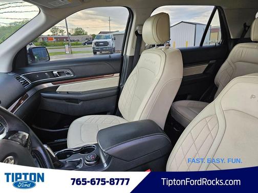 White Platinum Clearcoat Metallic 2017 Ford Explorer Platinum