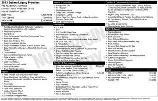 2023 Subaru Legacy Premium