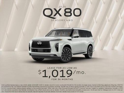 2025 INFINITI QX80 SENSORY AWD
