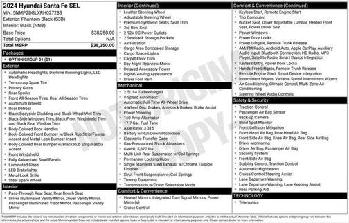 2024 Hyundai SANTA FE SEL 2.4