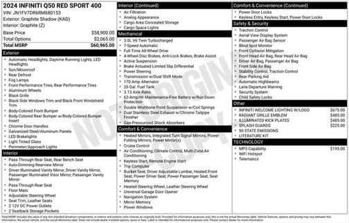 2024 INFINITI Q50 3.0t RED SPORT 400
