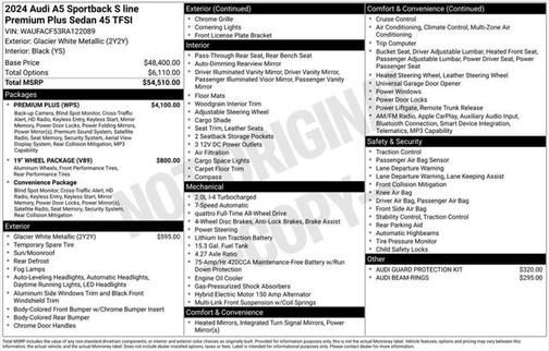 2024 Audi A5 Sportback 45 S Line Premium Plus