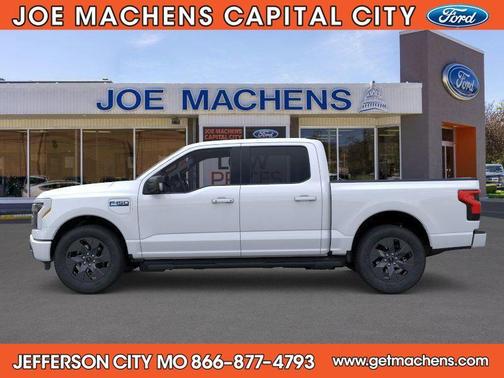 SPACE WHITE METALLIC 2025 Ford F-150 Lightning Flash