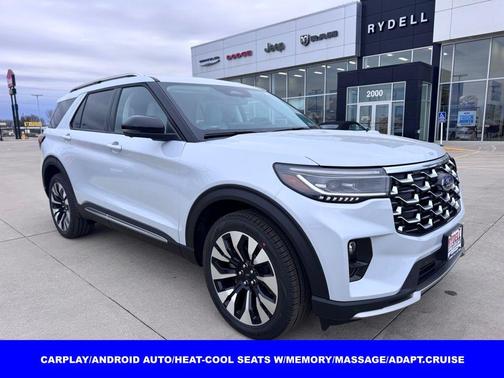 Space White Metallic 2026 Ford Explorer Platinum