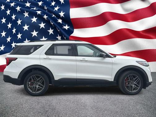 STAR WHITE MET TRI-COAT 2025 Ford Explorer ST-LINE